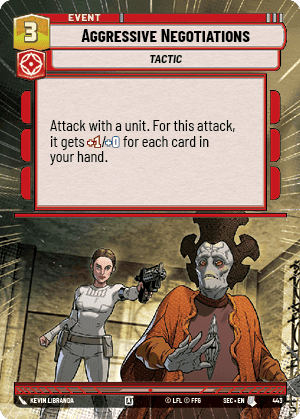 Aggressive Negotiations (SEC) Uncommon Fantasy Flight Games Hyperspace Non-Foil