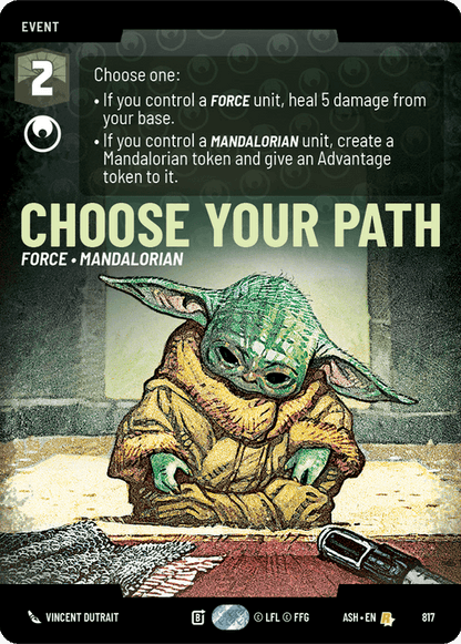 Choose Your Path (ASH) Rare Star Wars Unlimited Fantasy Flight Games Prestige Non-Foil