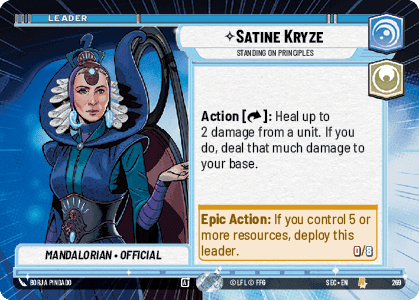 Satine Kryze - Standing on Principles (SEC) Rare Fantasy Flight Games