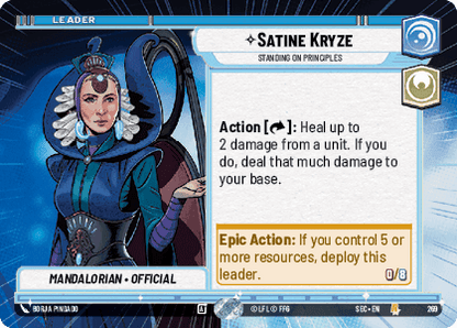 Satine Kryze - Standing on Principles (SEC) Rare Fantasy Flight Games