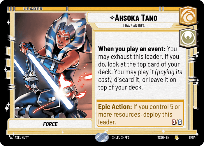Ahsoka Tano - I Have an Idea (TS26) Rare Fantasy Flight Games Standard Non-Foil