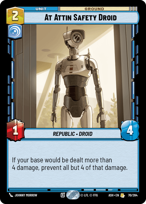At Attin Safety Droid (ASH) Rare Star Wars Unlimited Fantasy Flight Games Standard Non-Foil