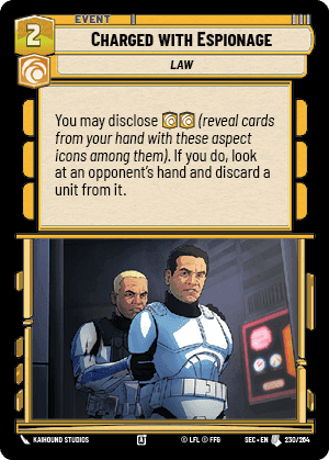 Charged with Espionage (SEC) Uncommon Fantasy Flight Games Standard Non-Foil