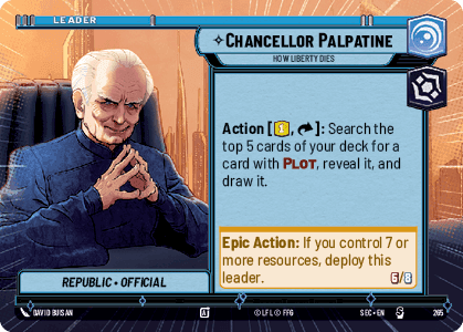 Chancellor Palpatine - How Liberty Dies (SEC) Starter Fantasy Flight Games