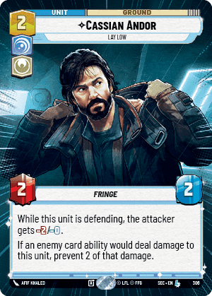Cassian Andor - Lay Low (SEC) Legendary Fantasy Flight Games