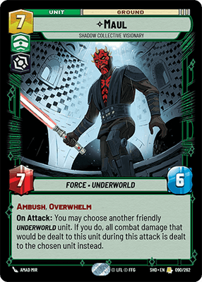 Maul - Shadow Collective Visionary (SHD) Rare Star Wars Unlimited Fantasy Flight Games Standard Non-Foil 