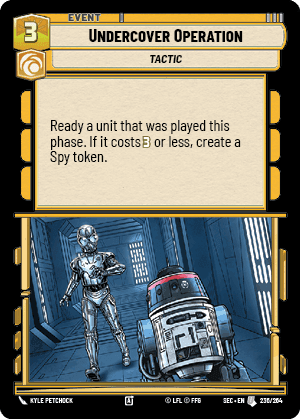 Undercover Operation (SEC) Uncommon Fantasy Flight Games Standard Non-Foil