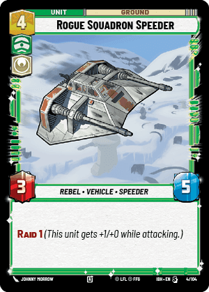Rogue Squadron Speeder (IBH) Special Fantasy Flight Games Standard Non-Foil