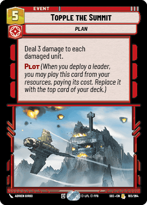 Topple the Summit (SEC) Rare Fantasy Flight Games Standard Non-Foil