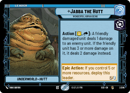 Jabba the Hutt - Wonderful Human Being (SEC) Common Fantasy Flight Games Standard Non-Foil