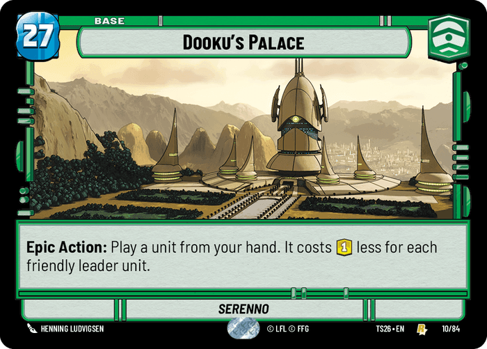 Dooku's Palace (TS26) Rare Fantasy Flight Games Standard Non-Foil