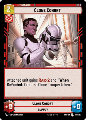 Clone Cohort (TWI) Uncommon Star Wars Unlimited Fantasy Flight Games Standard Non-Foil 