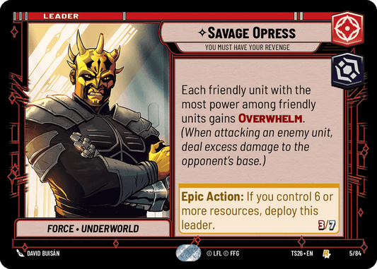 Savage Opress - You Must Have Your Revenge (TS26) Rare Fantasy Flight Games Standard Non-Foil