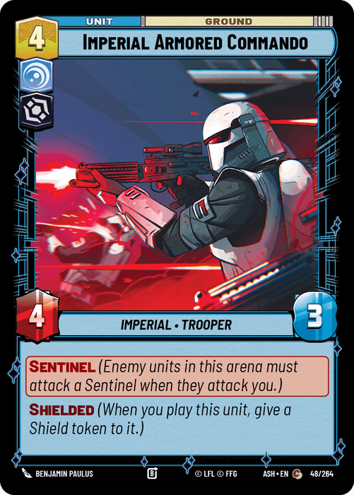 Imperial Armored Commando (ASH) Common Star Wars Unlimited Fantasy Flight Games Standard Non-Foil