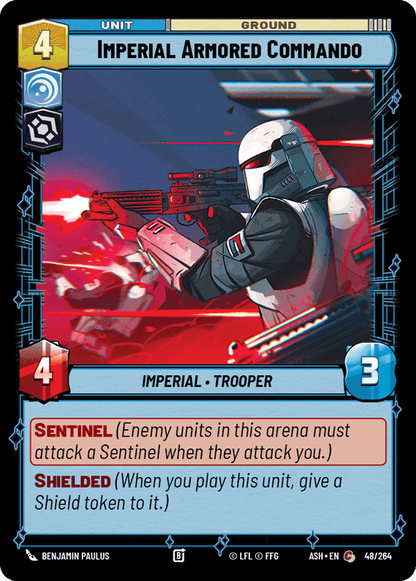 Imperial Armored Commando (ASH) Common Star Wars Unlimited Fantasy Flight Games Standard Non-Foil