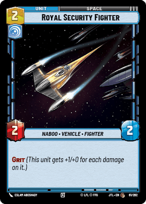 Royal Security Fighter (JTL) Common Fantasy Flight Games Standard Non-Foil