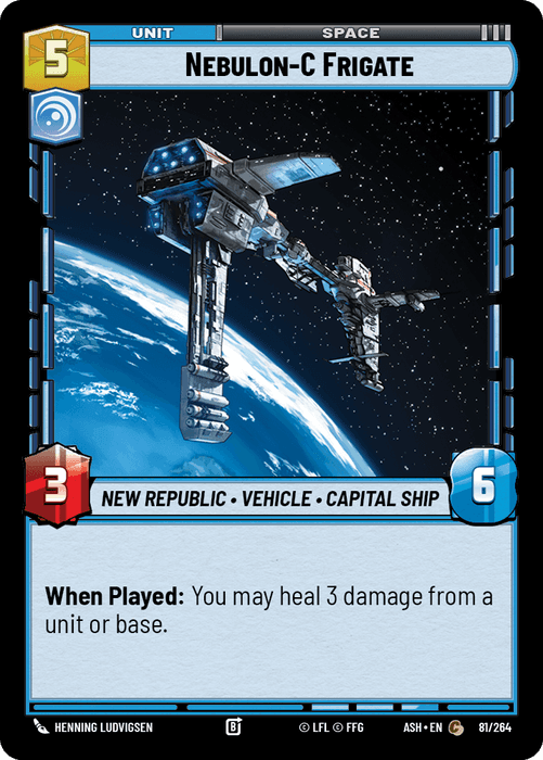 Nebulon-C Frigate (ASH) Common Star Wars Unlimited Fantasy Flight Games Standard Non-Foil