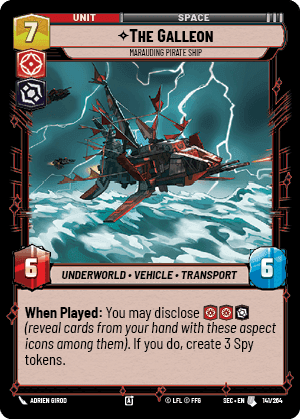 The Galleon - Marauding Pirate Ship (SEC) Uncommon Fantasy Flight Games Standard Non-Foil