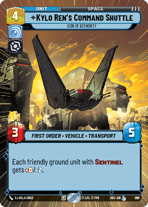 Kylo Ren's Command Shuttle - Icon of Authority (SEC) Legendary Fantasy Flight Games Hyperspace Non-Foil