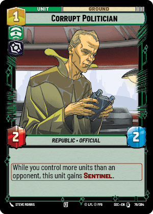 Corrupt Politician (SEC) Starter Fantasy Flight Games Standard Non-Foil