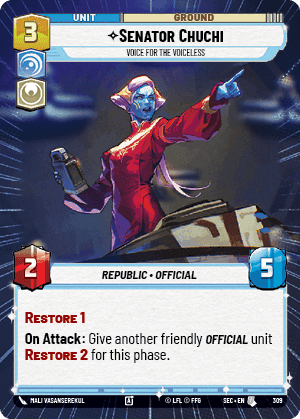 Senator Chuchi - Voice for the Voiceless (SEC) Uncommon Fantasy Flight Games