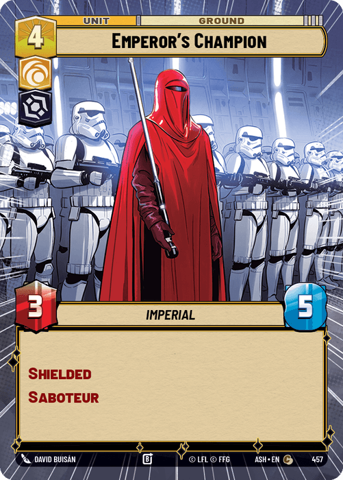 Emperor's Champion (ASH) Common Star Wars Unlimited Fantasy Flight Games Hyperspace Non-Foil
