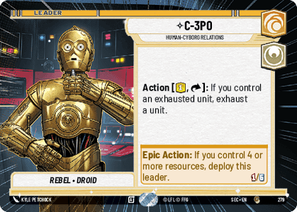 C-3PO - Human-Cyborg Relations (SEC) Common Fantasy Flight Games Hyperspace Non-Foil