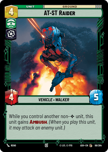 AT-ST Raider (ASH) Common Star Wars Unlimited Fantasy Flight Games Standard Non-Foil