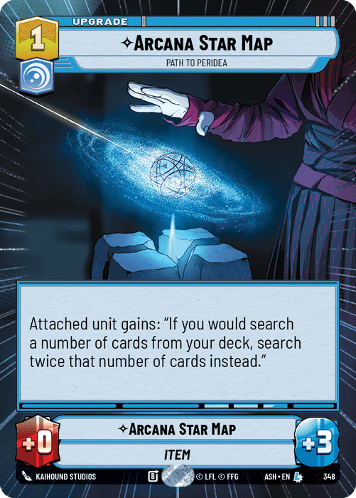 Arcana Star Map - Path to Peridea (ASH) Legendary Star Wars Unlimited Fantasy Flight Games Hyperspace Non-Foil
