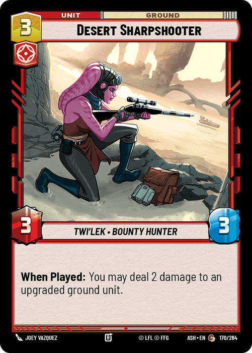 Desert Sharpshooter (ASH) Common Star Wars Unlimited Fantasy Flight Games Standard Non-Foil