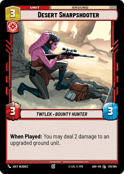 Desert Sharpshooter (ASH) Common Star Wars Unlimited Fantasy Flight Games Standard Non-Foil