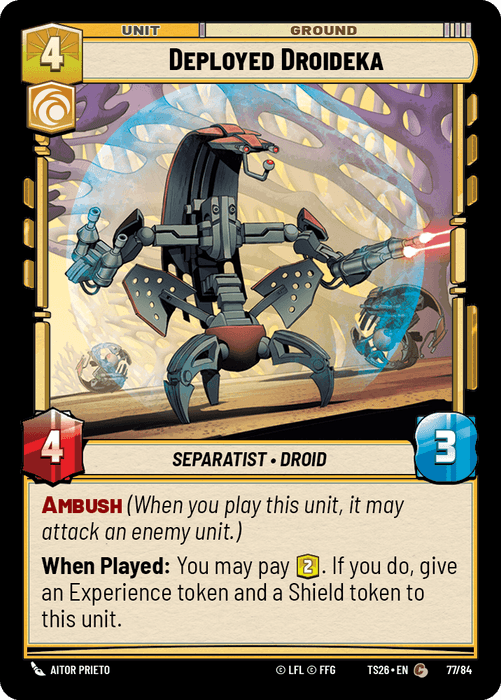 Deployed Droideka (TS26) Common Fantasy Flight Games Standard Non-Foil