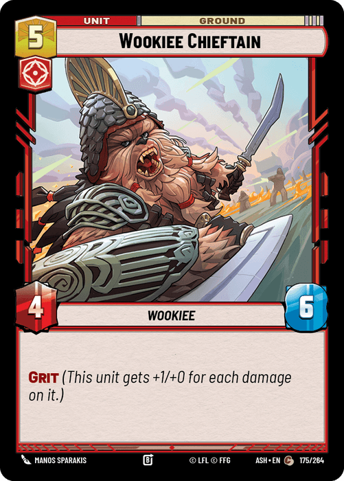Wookiee Chieftain (ASH) Common Star Wars Unlimited Fantasy Flight Games Standard Non-Foil