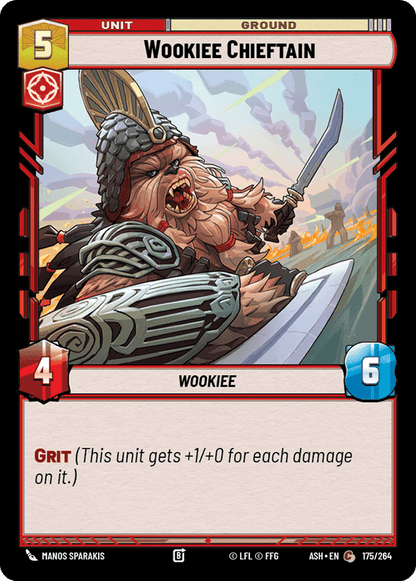Wookiee Chieftain (ASH) Common Star Wars Unlimited Fantasy Flight Games Standard Non-Foil