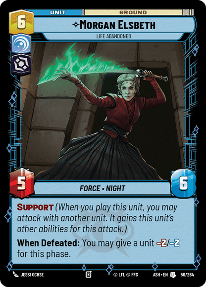 Morgan Elsbeth - Life Abandoned (ASH) Uncommon Star Wars Unlimited Fantasy Flight Games Standard Non-Foil
