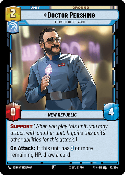 Doctor Pershing - Dedicated to Research (ASH) Uncommon Star Wars Unlimited Fantasy Flight Games Standard Non-Foil