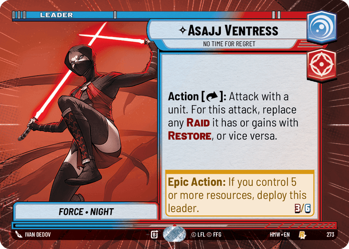 Asajj Ventress - No Time For Regret (HMW) Rare