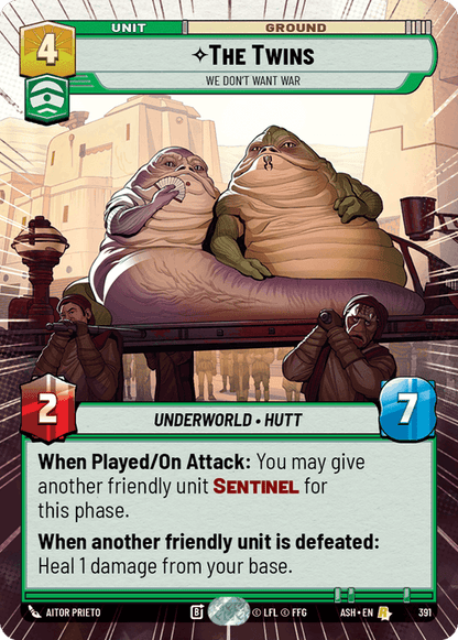 The Twins - We Don't Want War (ASH) Rare Star Wars Unlimited Fantasy Flight Games Hyperspace Non-Foil