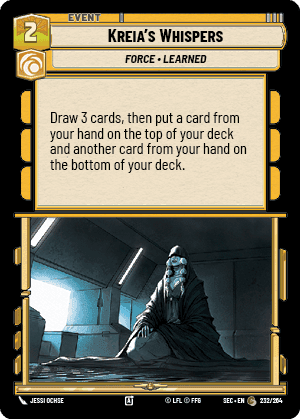 Kreia's Whispers (SEC) Common Fantasy Flight Games Standard Non-Foil