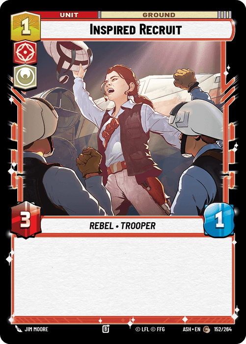 Inspired Recruit (ASH) Common Star Wars Unlimited Fantasy Flight Games Standard Non-Foil