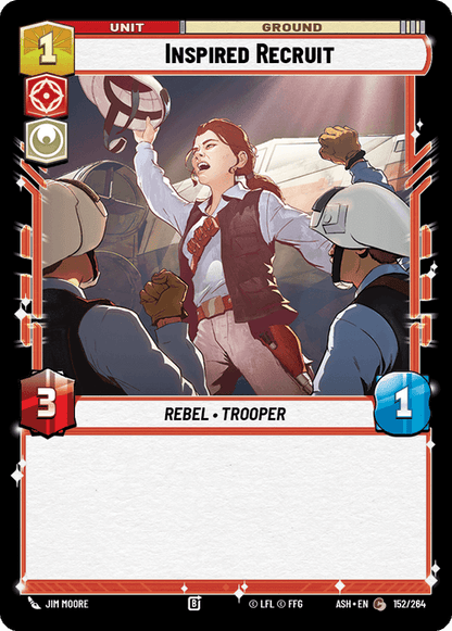 Inspired Recruit (ASH) Common Star Wars Unlimited Fantasy Flight Games Standard Non-Foil