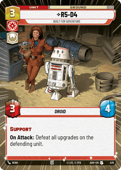 R5-D4 - Built for Adventure (ASH) Uncommon Star Wars Unlimited Fantasy Flight Games Hyperspace Non-Foil