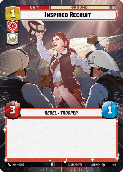Inspired Recruit (ASH) Common Star Wars Unlimited Fantasy Flight Games Hyperspace Non-Foil