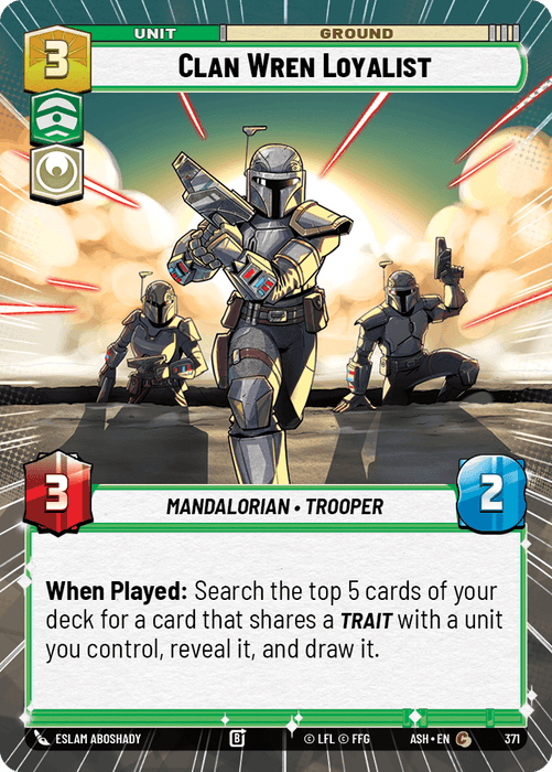 Clan Wren Loyalist (ASH) Common Star Wars Unlimited Fantasy Flight Games Hyperspace Non-Foil