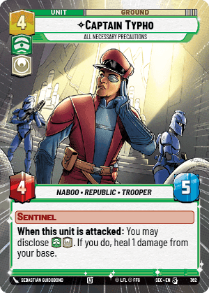 Captain Typho - All Necessary Precautions (SEC) Starter Fantasy Flight Games Hyperspace Non-Foil