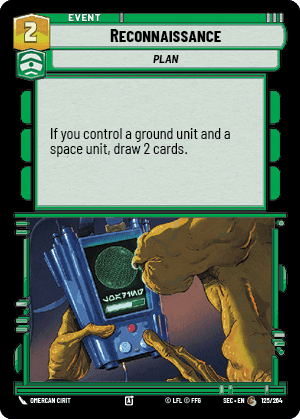 Reconnaissance (SEC) Common Fantasy Flight Games Standard Non-Foil