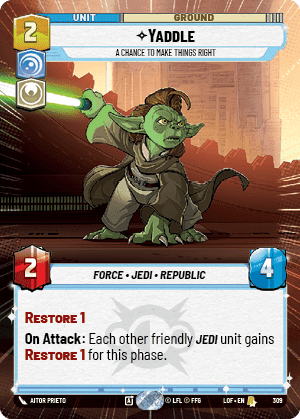 Yaddle - A Chance To Make Things Right (LOF) Rare Fantasy Flight Games Hyperspace Non-Foil