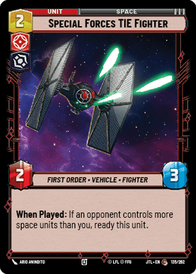 Special Forces TIE Fighter (JTL) Common Fantasy Flight Games Standard Non-Foil