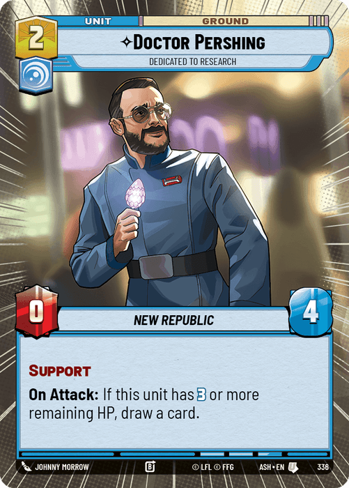Doctor Pershing - Dedicated to Research (ASH) Uncommon Star Wars Unlimited Fantasy Flight Games Hyperspace Non-Foil