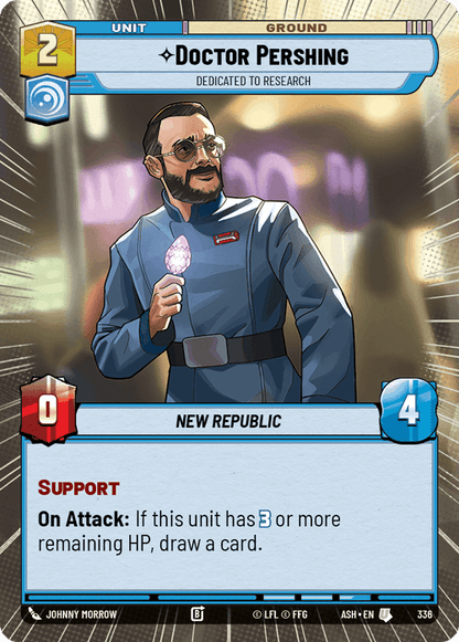 Doctor Pershing - Dedicated to Research (ASH) Uncommon Star Wars Unlimited Fantasy Flight Games Hyperspace Non-Foil